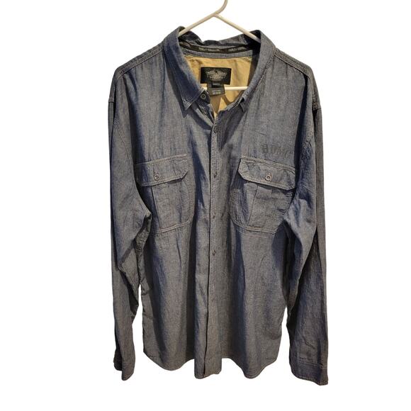 Harley-Davidson Other - Harley Davidson Men's Size XXL Denim LS Metal Button Shirt